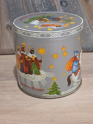 Rare Vintage Haeberlein-Metzger Tin Christmas Angels 3 Wise Men Germany 5.5 in