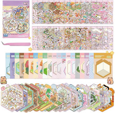20 Sets DIY 3D House Stickers Book,Cute Cartoon Animal 3D Sticker Scene Make