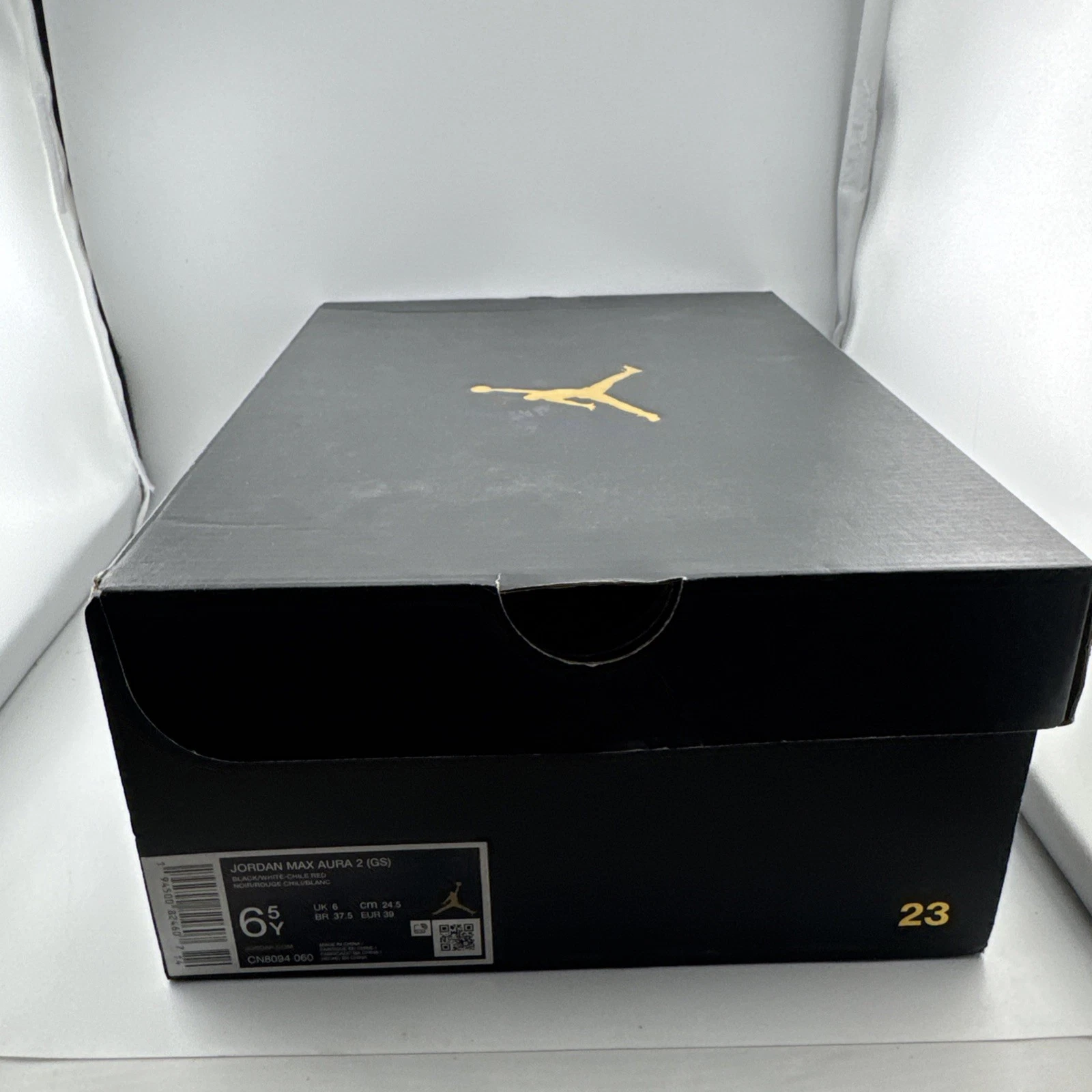 Nike Jordan Max Aura 2 nere rosse allevate taglia 6 5 giovani GS bambini nuovissime CN8094 060