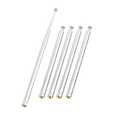 Uxcell 5 Sections Telescopic Antenna, 12 Inches 310mm Long for Am Fm - 5 Pcs