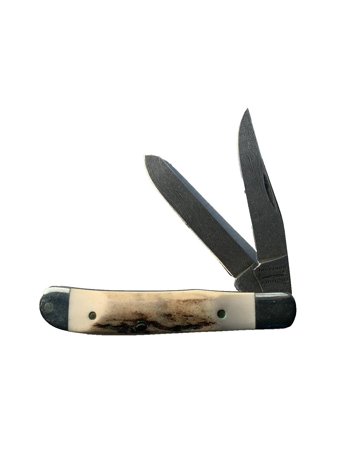 Дамасский коллекционный нож со стальным лезвием и складными ножами