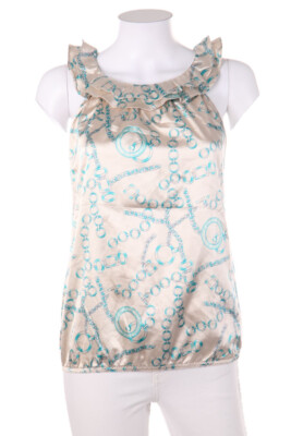 MORGAN Blouse Top Volants Frills D 42 champagner