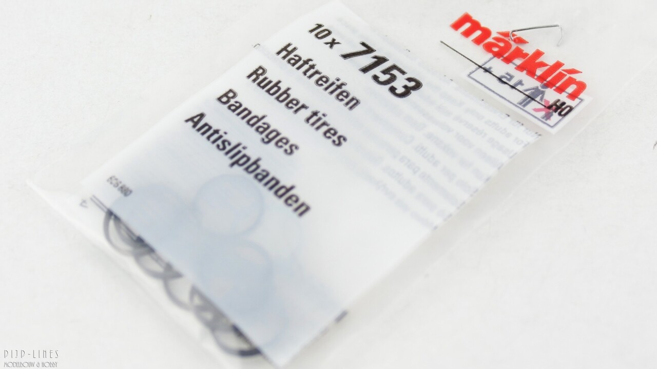 MARKLIN 7153  anelli di aderenza diametro ruote da 10 a 14 in gomma 10 pz.