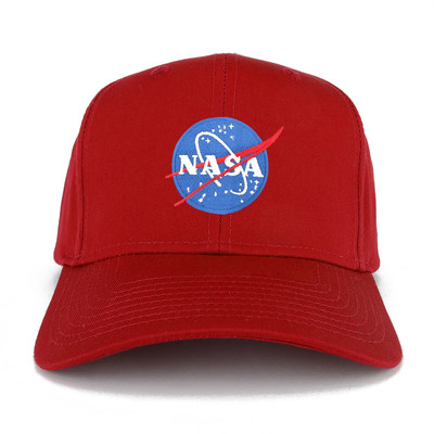 NASA Small Insignia Space Logo Embroidered Patch Adjustable Baseball Cap