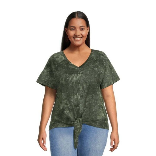 Pack of 2 - Terra & Sky T-Shirt Women's Size 0X 14W Short Raglan Sleeve - Picture 3 of 6
