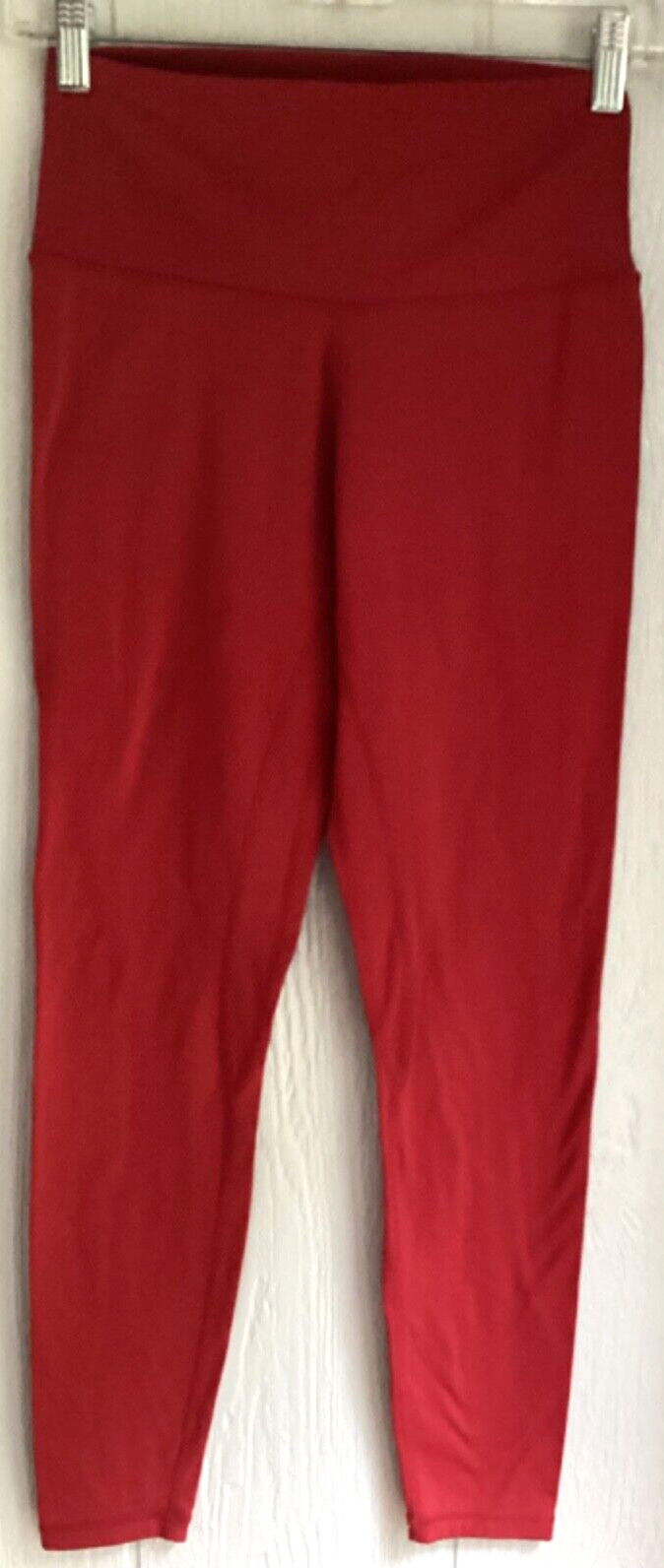 Ladies Medium Activewear Pants Solid Red Colorful… - image 1