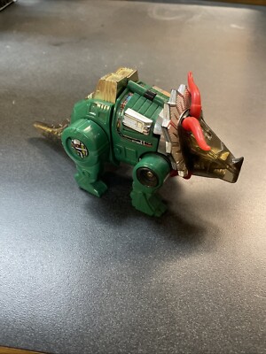 Transformers G2 Slag Action Figure Vintage Dinobot 1984 Green Triceratops Clean