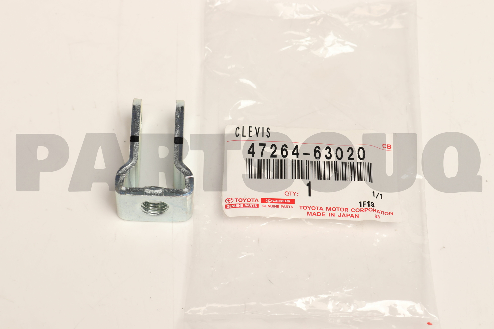 4726463020 Genuine Toyota CLEVIS, BRAKE MASTER CYLINDER PUSH ROD  