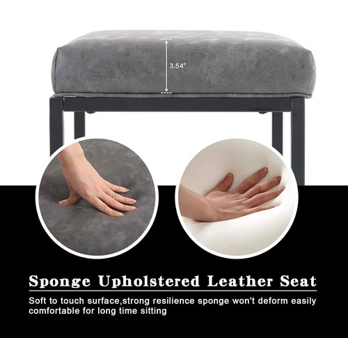 24" Barhocker Küche PU Leder Sitz Theke Hocker Esszimmer Bar Stühle - Bild 11 von 34