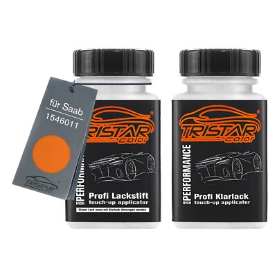 Autolack Lackstift Set für Saab 1546011 Loranja Ambar Basislack Klarlack je 50ml