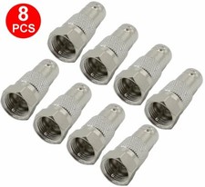 8 Pcs BNC Female to F Type Male Coax Coaxial Cable Connector Adapter Converter