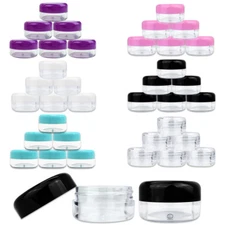 6 Jars 15 Gram 15ml Acrylic Plastic Jar Sample Containers BPA FREE