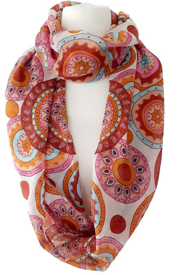 Schal, Halstuch, Loop, Kreise, Chiffon, Pucci-Design, Geschenk, ca. 180x60 cm