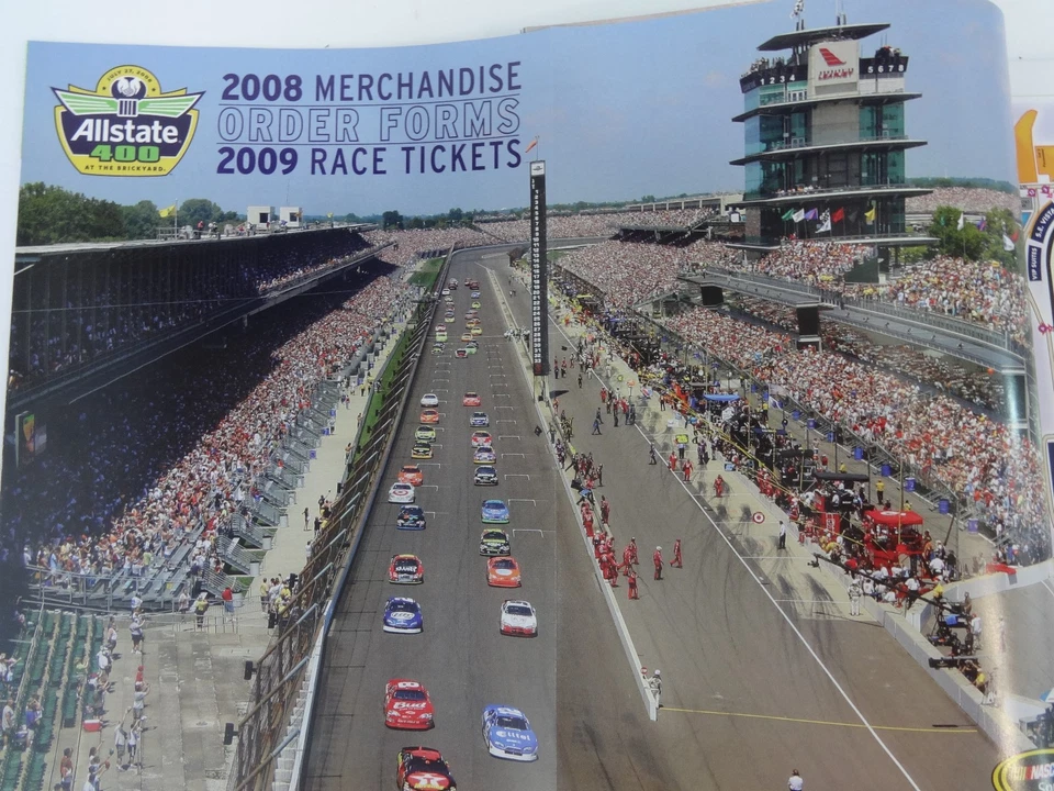 NEW 2008 Allstate 400 Brickyard Program with Line-Up Jimmie Johnson - Image 3 of 4