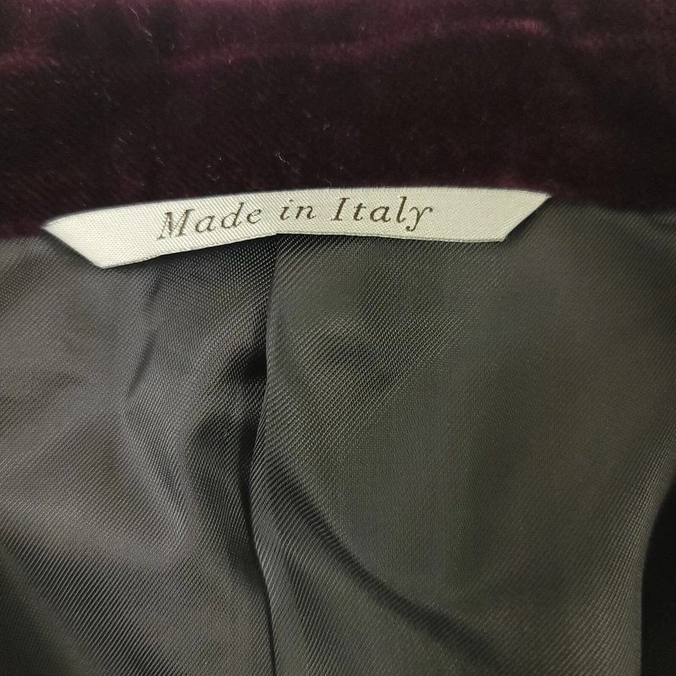 $1495 Canali Velvet Dinner Jacket in Dark Red Mens Size (Italy 50C) US Size 40S - Image 4 of 4