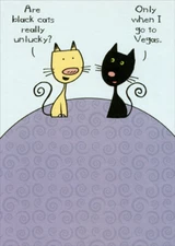 Designer Greetings Are Black Cats Really Unlucky Funny / Humorous Birthday Card
