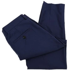 AMI ALEXANDRE MATTIUSSI Mens Blue CAROTT Fit Wool Button Fly Dress Pants 38 NWT