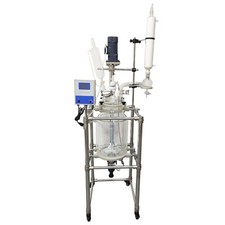 110V 20L Double Glass Reactor Lab Extractive Distillation Jacketed Glass Reactor