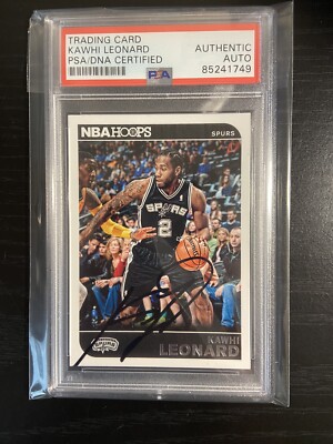 2014-15 Panini Hoops #78 Kawhi Leonard Signed Card Autograph Rare
