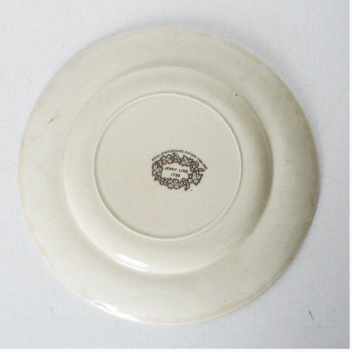 Jenny Lind 1795 Royal Staffordshire Pottery Inglaterra, Plato Marrón 10" - Imagen 6 de 7