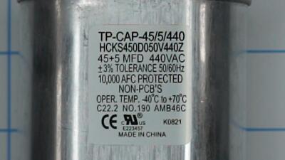 45+5 MFD 440 Volt Oval Run Capacitor 45/5/440 HVAC Running Motor Cap ...