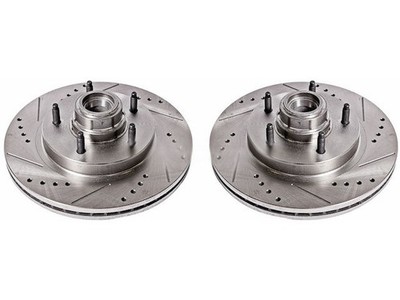 Front Power Stop Brake Rotor Set fits Ford F150 1997-1999 RWD 49DFJS