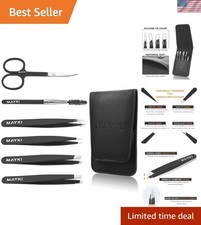 Eyebrow Tweezers Set 6 PCS, Professional Stainless Steel Eyebrow Tweezers Kit...