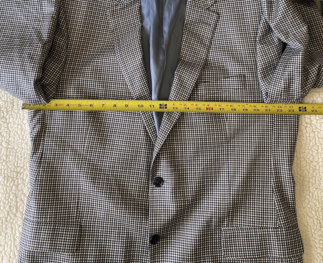 PETER MILLAR Multi Tiny Check Wool Blazer / Sport… - image 10