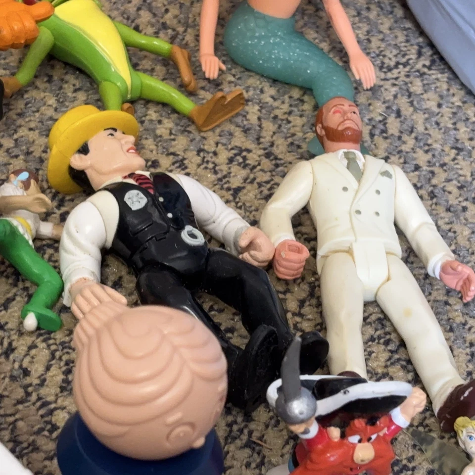 Huge Vintage To Modern Toy Lot 95 Mix Woody Tinkerbell Elmo Peter Pan Mario ETC - Image 3 of 4