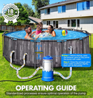 Transparent 1000 GPH above Ground Pool Filter Pump – Easy Cartridge Status Viewi 744110872125