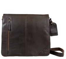 Image of Super Soft Premium Large Leather Messenger Bag - Brown