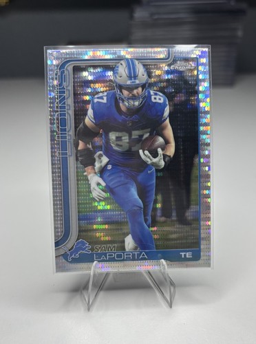 Sam LaPorta 2025 Topps Chrome - Pulsar Refractor #100 Detroit Lions