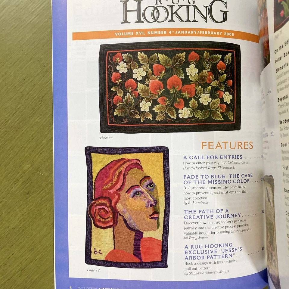 Lot of 2 Rug Hooking Magazines June July Aug 2007 & Jan Feb 2005 With Pull Outs - Image 3 of 4