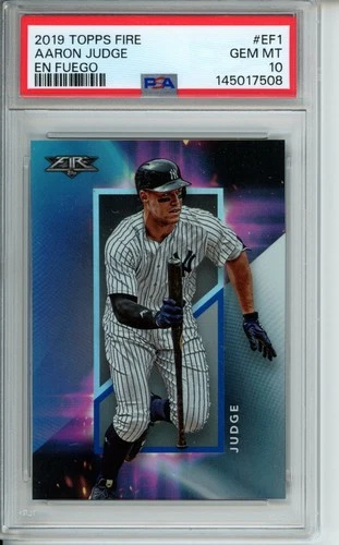 2019 Topps Fire "En Fuego" #EF1 Aaron Judge *PSA 10 (GEM MINT) *NY Yankees Pop 2