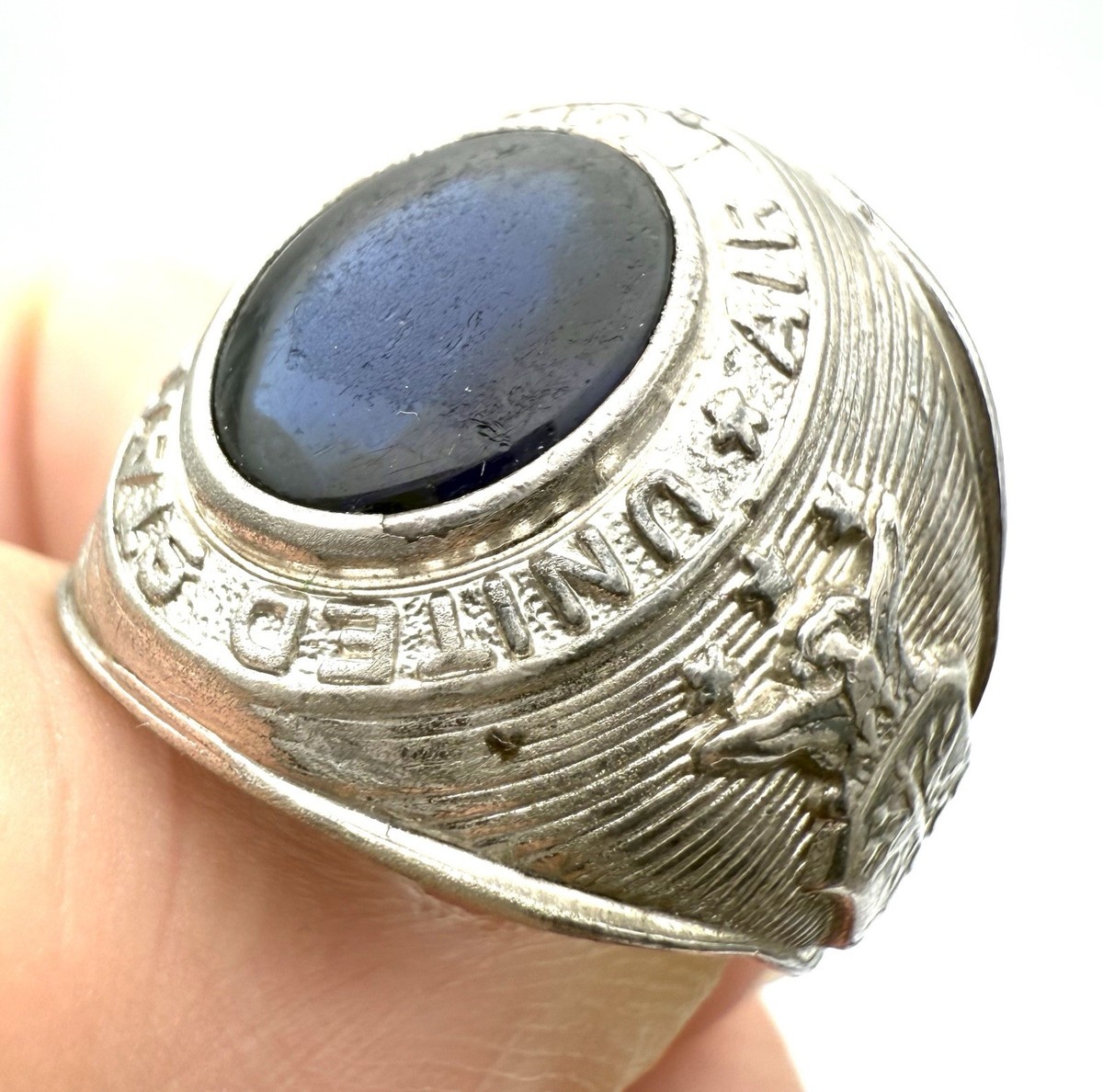 ヴィンテージ US AIR FORCE SILVER リング 指輪 18号 ヴィンテージ US AIR FORCE SILVER リング 指輪 18号