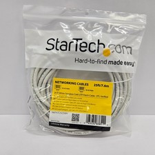StarTech 25ft CAT6 Ethernet Cable - White, N6PATCH25WH , NEW