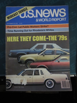US News & World Report September 1978 '79 Cars Marquis AMC Spirit New Yorker