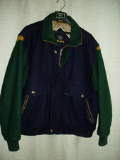 Vintage 1990s Aberdeen Wool Men's Bomber Jacket, Large, Retro Multi-Color
