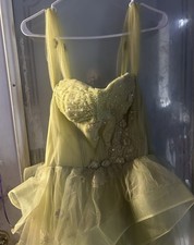 Women’s Size 10 Green Long Corset Prom Dress