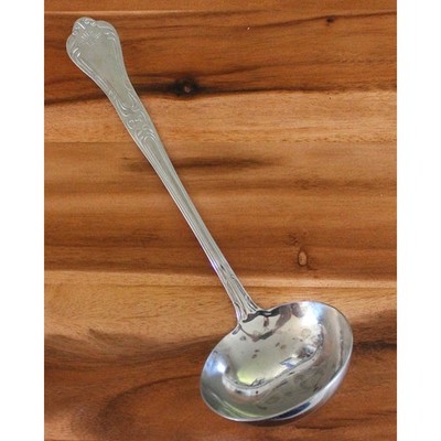 Halco Soup Ladle Unisex 10.5'' Silver Stainless Steel Japan Floral Scroll Pattern