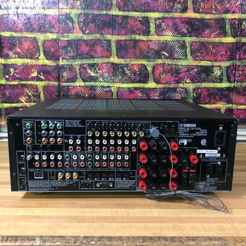 Yamaha RX-V1700 7.1-channel Digital 1080p Home Receiver | TESTED WORKING - Image 4 of 4