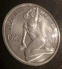 Rare Marilyn Monroe Art Round 1 Troy oz. .999 Silver in Capsule Nude Pose
