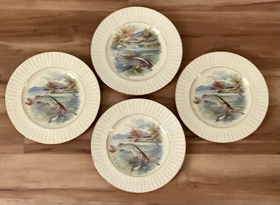 Antique Adderley Ware England 9-1/4  Fish Dinner Plates c. 1906-1952