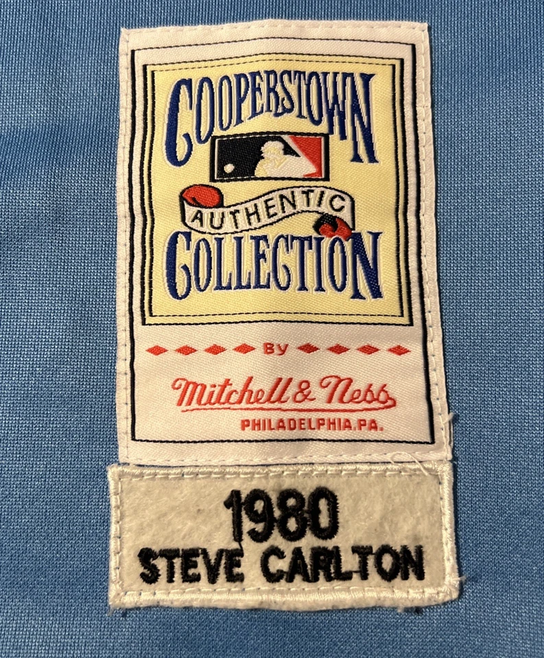 Футболка Стива Карлтона 1980 коллекция Mitchell & Ness Cooperstown синяя, размер 52 - Изображение 3 из 4