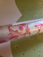 NEW Martha Stewart By Mail DEER Reversible FOIL Paper Pinks Silver 24x30 SEALED