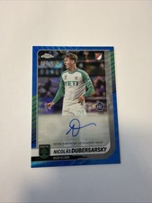 Nicolas Dubersarsky 2025 Topps Chrome MLS Auto Blue Wave /150 Austin FC RC CA-ND