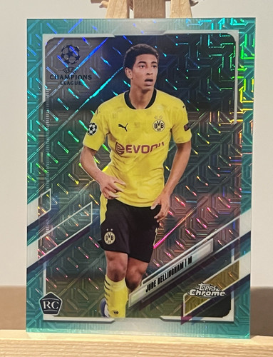 2020-21 Topps Chrome UCL Japan Jude Bellingham Rookie RC Aqua Mojo /199 #68