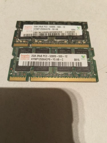2 modules of Hynix 2GB DDR2 SO-DIMM RAM