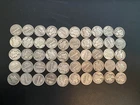 50 Mercury Dimes 90% Sliver. Various Years and Mint Marks. Circulated.