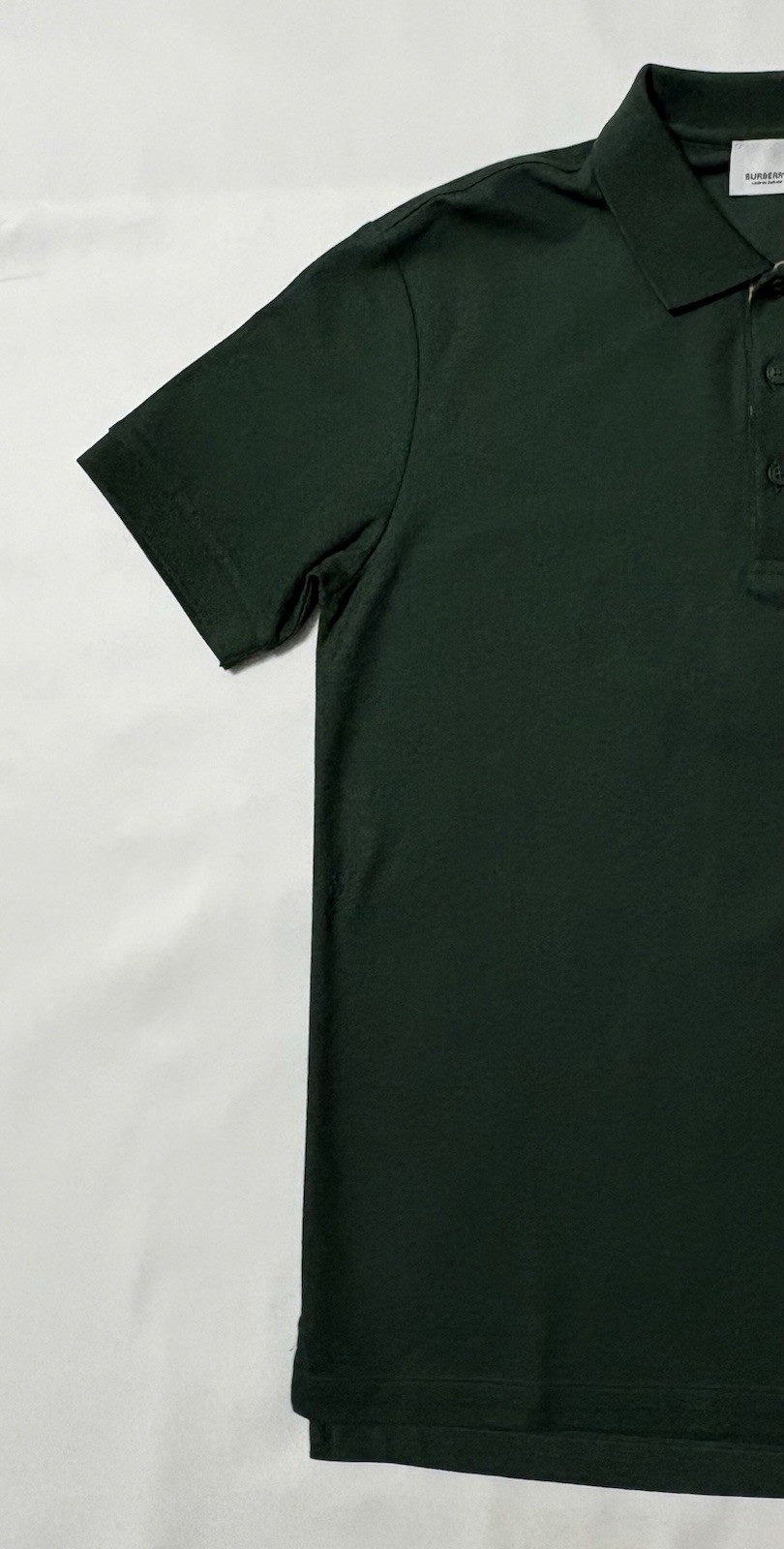 BURBERRY Polo Shirt Small S Dark Pine Green  thumbnail 2